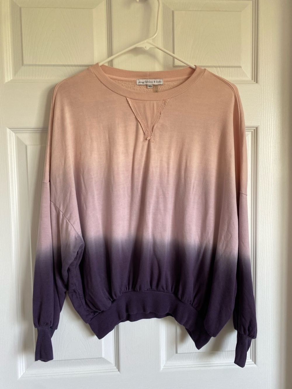 Young Fabulous & Broke Pink to Purple Ombre Crewneck Sweatshirt